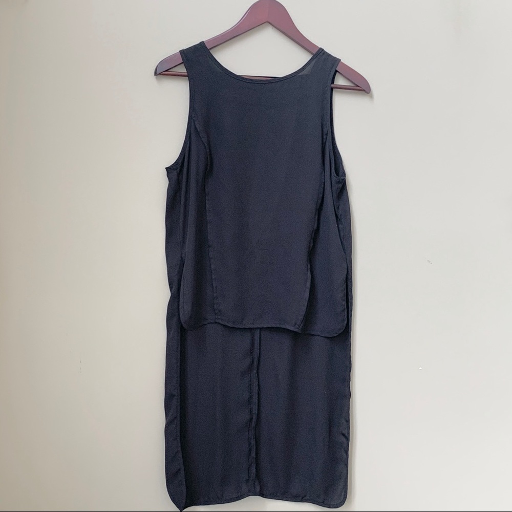 💘 UO SPARKLE & FADE chiffon high low deep V back